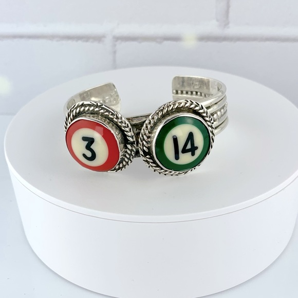 Sterling Silver .999 Fine Silver 64.6 grams Double Billiard Heavy Cuff Bracelet - Picture 3 of 14